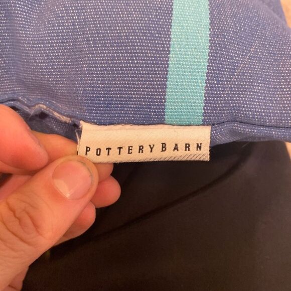 Pottery Barn Outdoor Throw Pillow 20” x 20” Striped - Picture 3 of 3